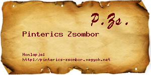 Pinterics Zsombor névjegykártya